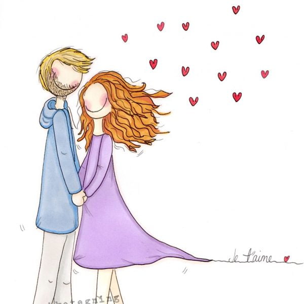 Tegning Je t`aime