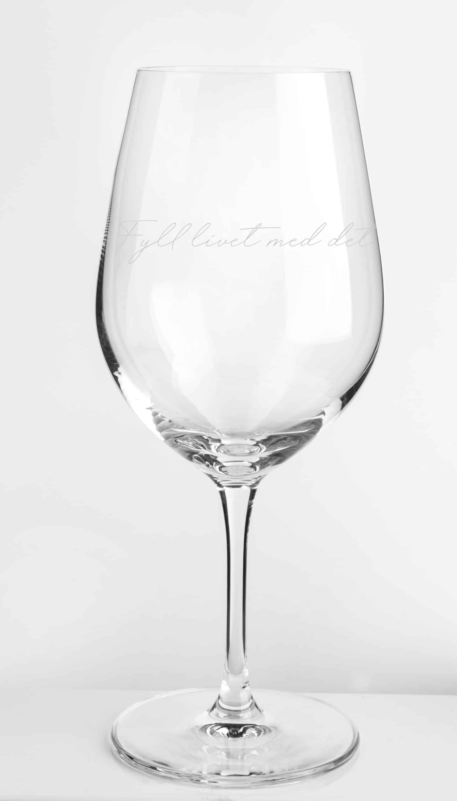 Vinglass fra Lykketegning "Fyll livet med det som godt er! - Bilde 2