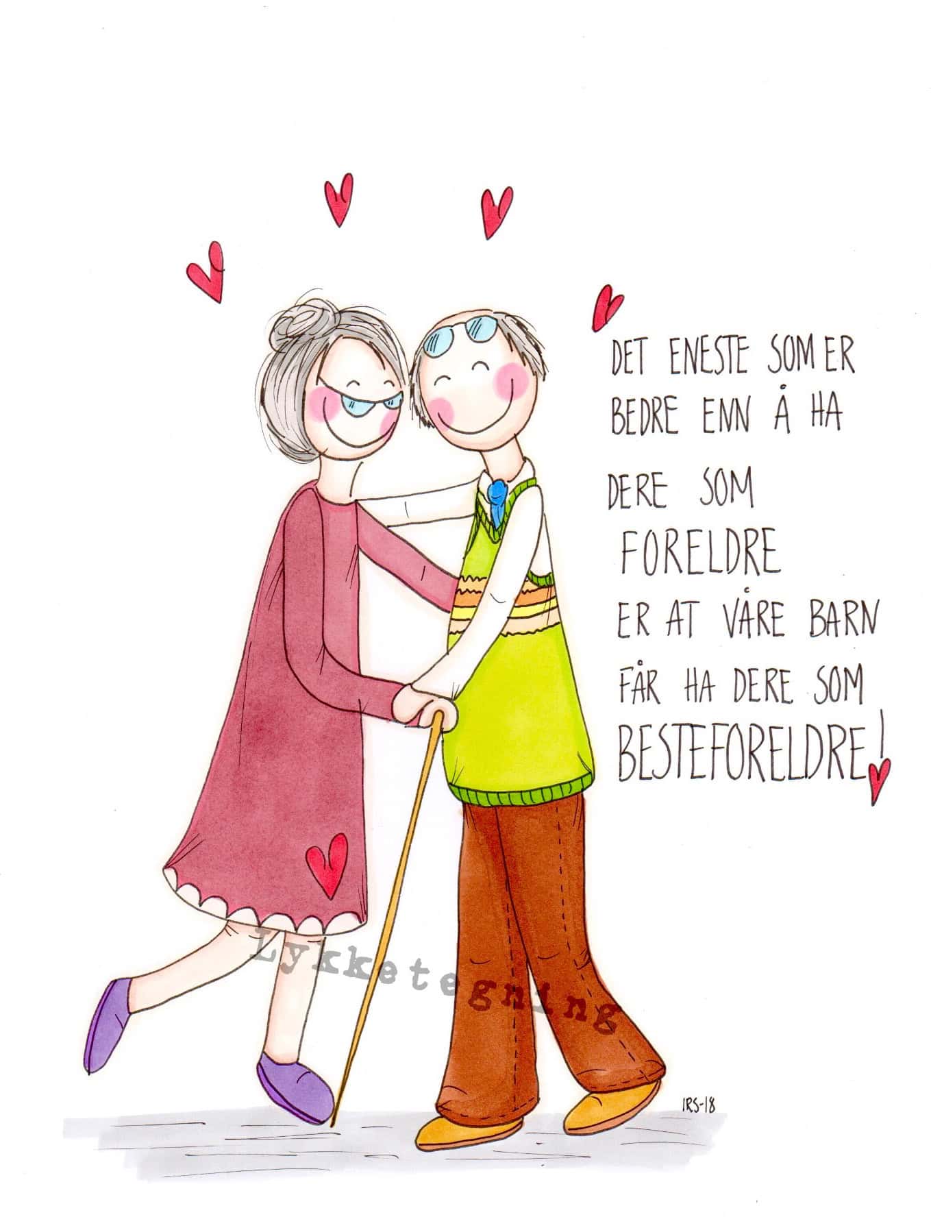 Tegning "Besteforeldre"